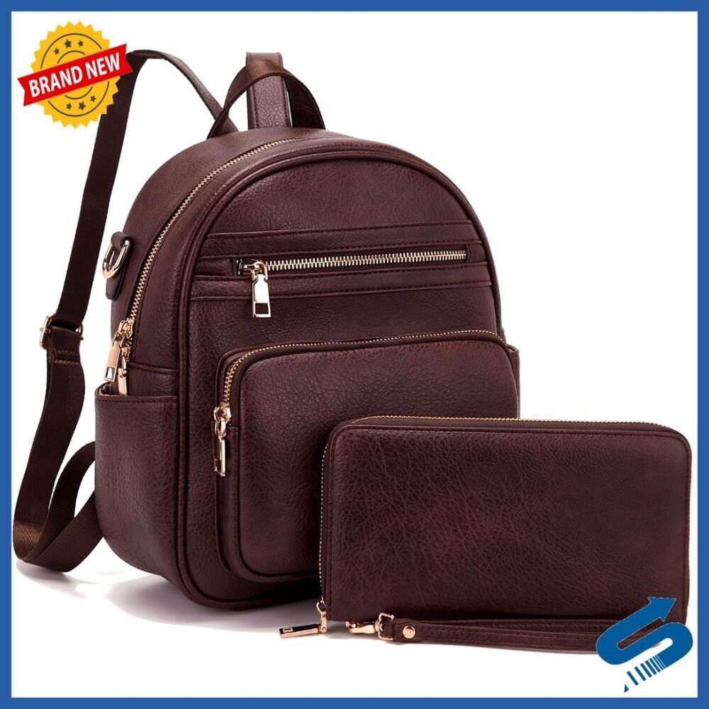 Convertible Backpack Purse Set with Wallet RFID Blocking Chic Minimal Style